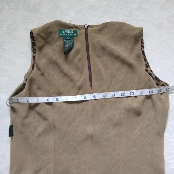 Vintage Ralph Lauren silk bias slip maxi column dress leopard - Picture 4 of 7